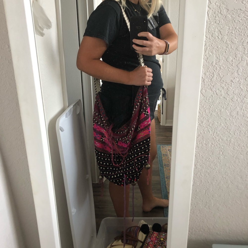 Large Slouchy Boho Tote Bag With Shell Details. - image 7